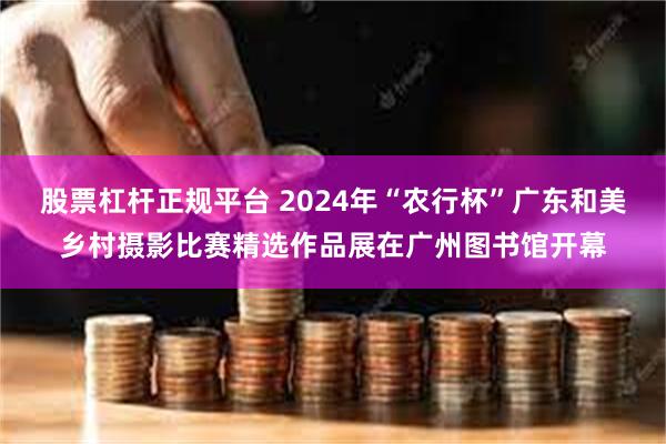 股票杠杆正规平台 2024年“农行杯”广东和美乡村摄影比赛精选作品展在广州图书馆开幕