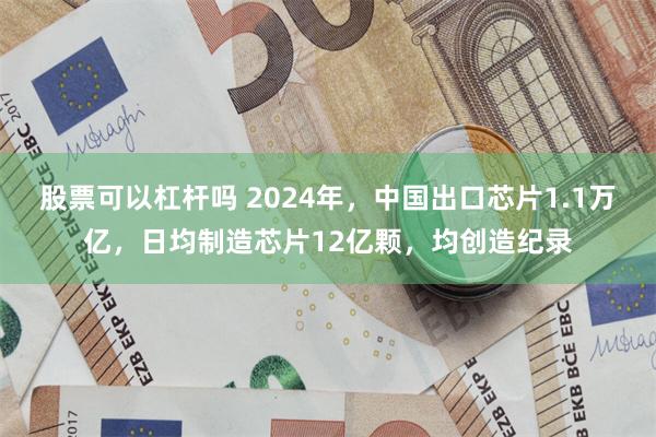 股票可以杠杆吗 2024年，中国出口芯片1.1万亿，日均制造芯片12亿颗，均创造纪录