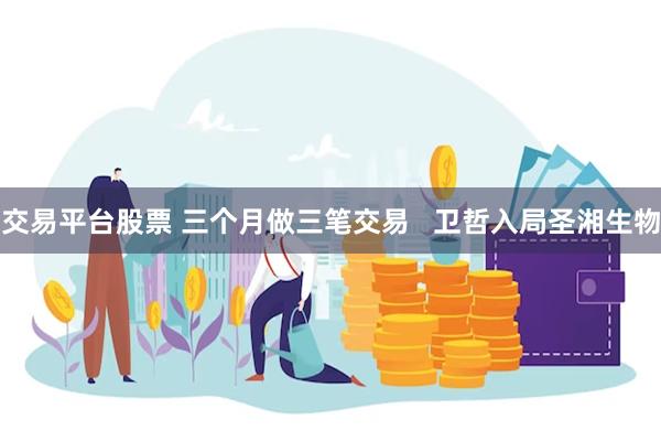 交易平台股票 三个月做三笔交易   卫哲入局圣湘生物